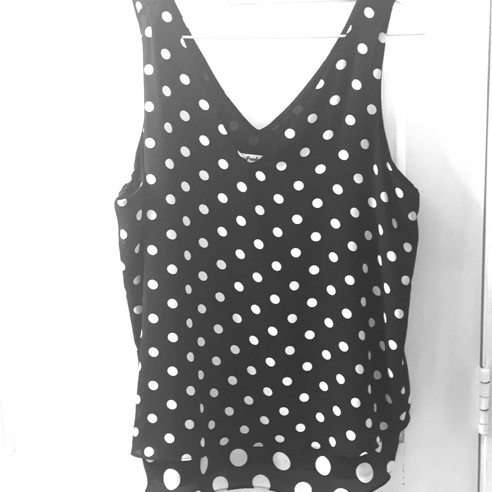 Black and White Polka Dot Blouse